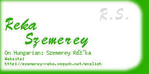 reka szemerey business card